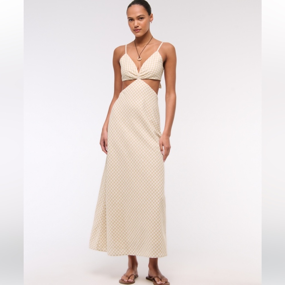 Abercrombie The Julia Slip Cut Out Maxi Dress